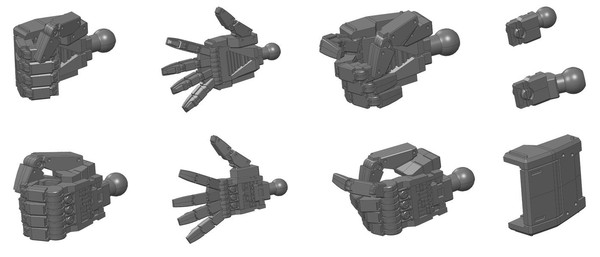 MS Hand 01 (Federation) (Dark Grey), Kidou Senshi Gundam, Bandai, Accessories, 4549660015031
