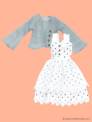 Shabondama Apron Dress (Light Blue × White), Azone, Accessories, 1/12, 4580116049798