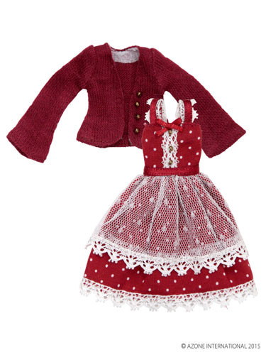 Shabondama Apron Dress (Bordeaux × Bordeaux), Azone, Accessories, 1/12, 4580116049774