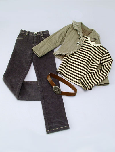 Fringe Jacket And Corduroy Pants Set, Volks, Accessories, 1/3