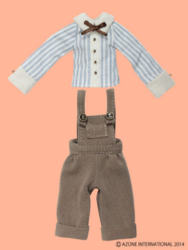 Blouse & Salopet Pants (Blue Stripe x Beige), Azone, Accessories, 1/12