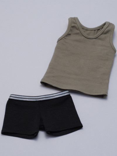 Tank Top & Boxer Briefs Set (Khaki & Waist Stripes), Volks, Accessories, 1/3