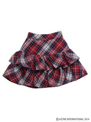 Furifuri Tiered Skirt (Red x Navy), Azone, Accessories, 4580116048654