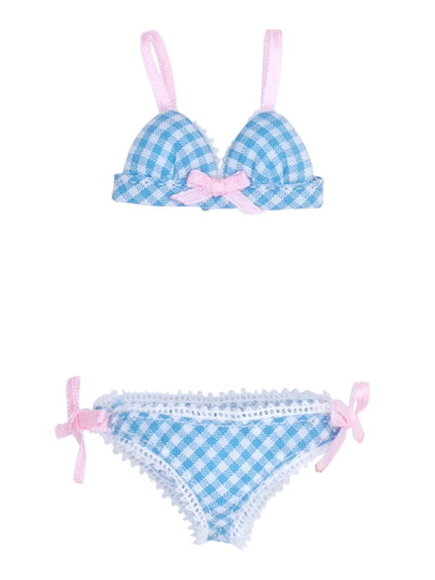 Gingham Ribbon Brassiere & Shorts Set (Ice Mint), Azone, Accessories, 1/6, 4571116996052