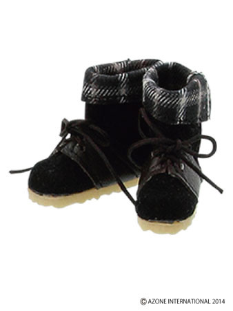 Suede Short Boots (Black Checkered), Azone, Accessories, 1/6