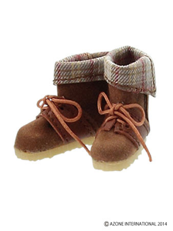 Suede Short Boots (Light Brown Checkered), Azone, Accessories, 1/6