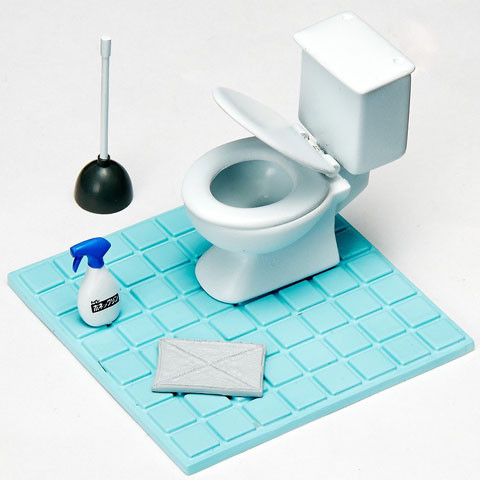 Toilet Set, Re-Ment, Accessories, 1/18, 4521121300405