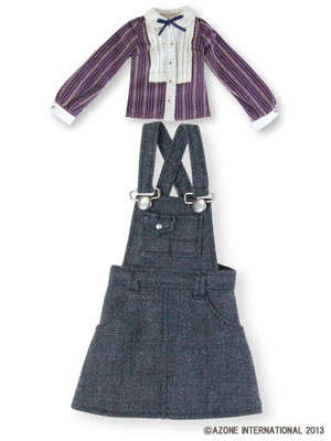 Komorebimori No Oyofukuya-san Classical Blouse & Salopette Skirt Set (Grey), Azone, Accessories, 1/6, 4580116044304