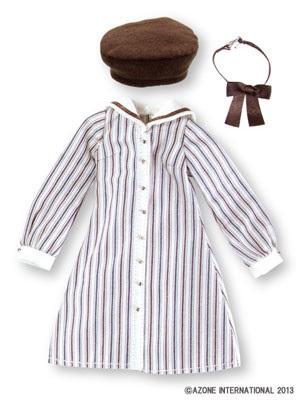 Komorebimori No Oyofukuya-san Classical Sailor One-piece Set (Beige Stripe), Azone, Accessories, 1/6, 4580116044274