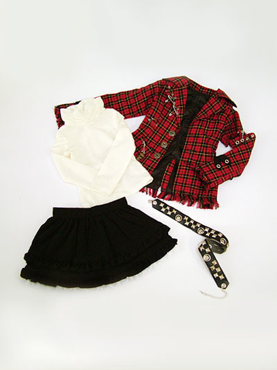Plaid Jacket And Skirt Set, Volks, Accessories, 1/3