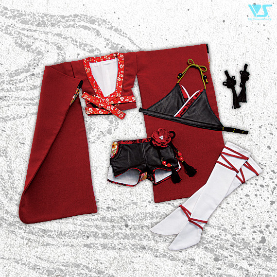 Red Japanese Apricot Kimono, Volks, Accessories, 1/3