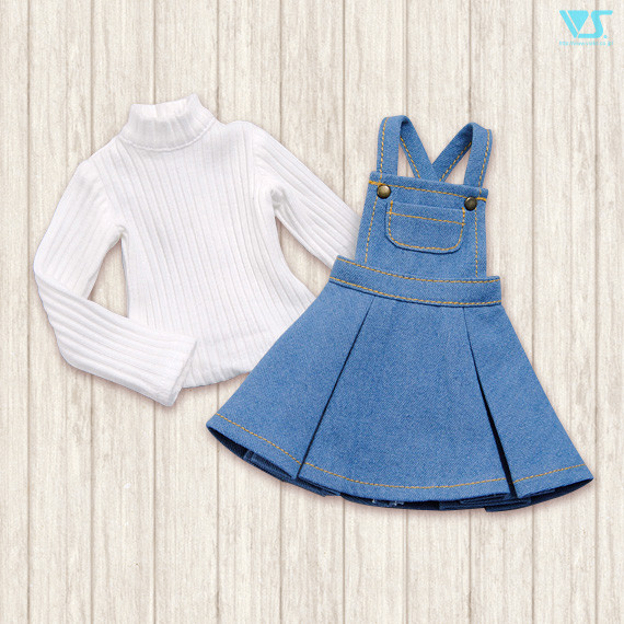 Warm Denim Salopette Skirt Set, Volks, Accessories, 1/3