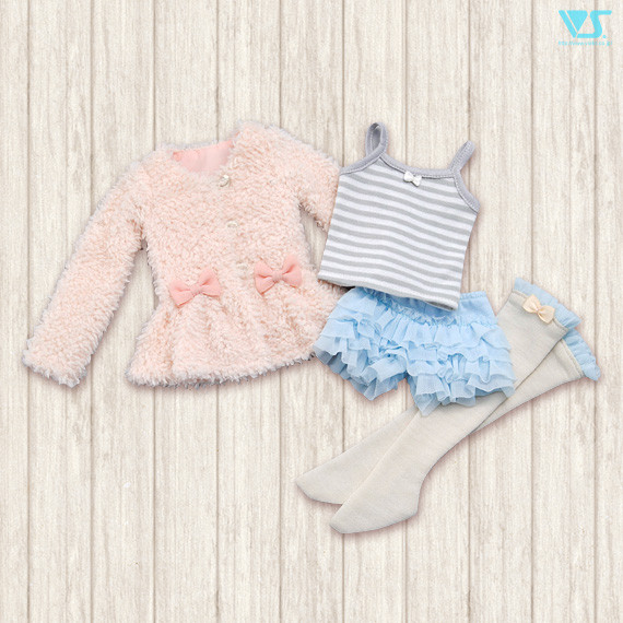 Marshmallow Frilled Cardigan Set, Volks, Accessories