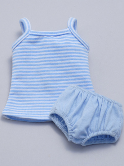 Camisole & Briefs Set (Light Blue Stripes & Light Blue), Volks, Accessories, 1/3