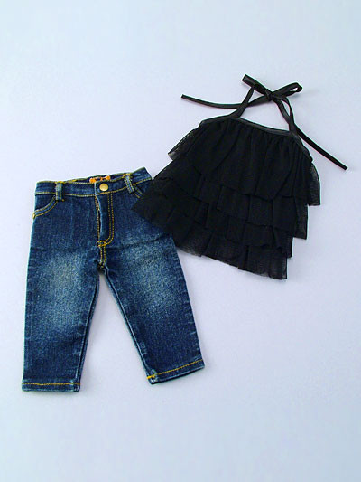 Frilled Camisole And Denim Set, Volks, Accessories, 1/3