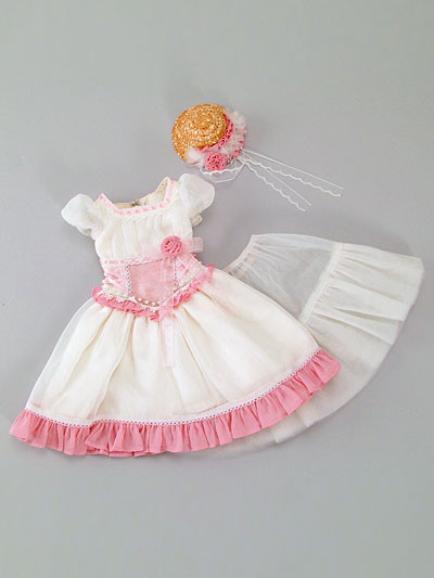 Pink Frilled-Hem Dress Set, Volks, Accessories, 1/3