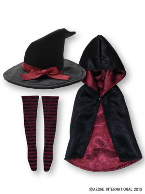Witch Set (Black x Bordeaux), Azone, Accessories, 1/12