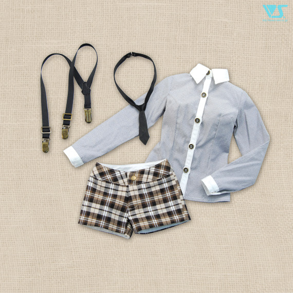 Preppy Suspender Shorts Set, Volks, Accessories, 1/3