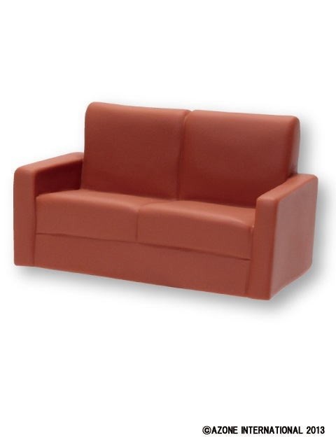 Soft Vinyl Sofa (Two Person, Brown), Azone, Accessories, 1/6, 4580116041471