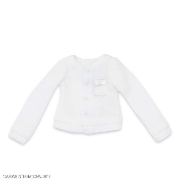 Romantic Girly! Ribbon Accent Cardigan (White), Azone, Accessories, 1/6, 4580116040702