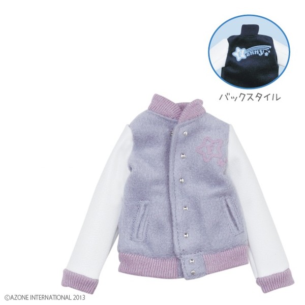 Fanny Fanny Stadium Jumper With Logo (Purple x White), Azone, Accessories, 1/6, 4580116040283