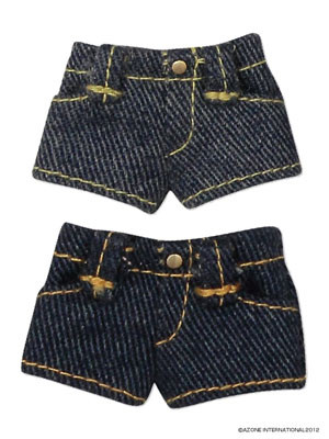 Denim Short Pants (Blue and Navy), Azone, Accessories, 1/12, 4580116038938