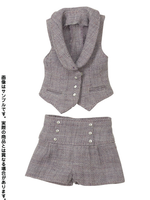 Fanny Fanny Vest & Short Pants Set (Light Purple), Azone, Accessories, 1/6, 4571117003544