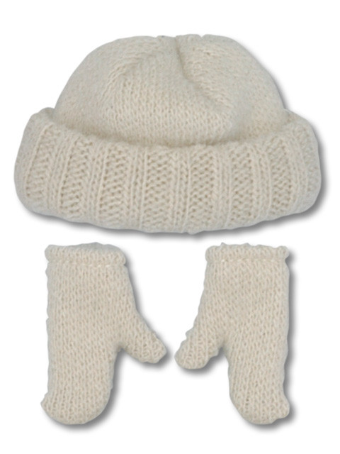 Blue Bird's Song Knit Hat & Mittens Set (Beige), Azone, Accessories, 1/6, 4571116994515