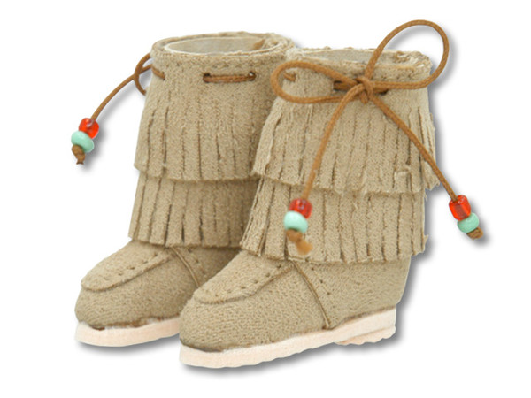 Fringe Suede Boots (Beige), Azone, Accessories, 1/6, 4571116994317