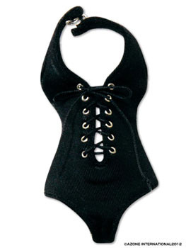 Lace-up One-piece Swimsuit (Black), Azone, Accessories, 1/6, 4580116036835
