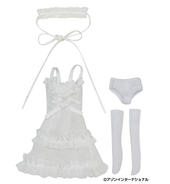 Goth Chiffon One-Piece (White), Azone, Accessories, 1/12, 4580116034732