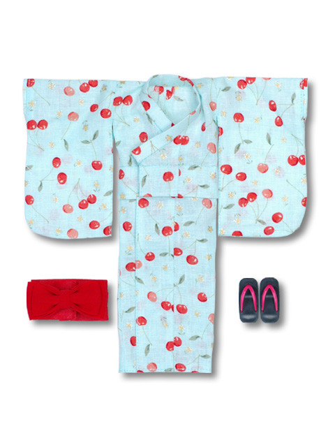 Yukata Set (Cherry, Light Blue & Red), Azone, Accessories, 1/6, 4571116992405