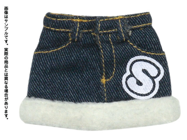 Snotty Cat Mini Denim Skirt With Boa (Navy), Azone, Accessories, 1/6