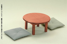 Wooden Low Table Set (Light Brown, Green), Azone, Accessories, 1/6