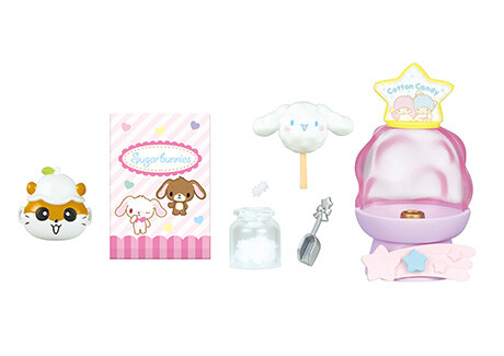 Cinnamoroll, Corocorokuririn, Hello Kitty, Kiki, Kurousa, Lala, Shirousa, Sanrio Characters, Re-Ment, Trading