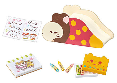 Chibimaru-chan, Hamutarou, Muffler-chan, Neteru-kun, Tongari-kun, Tottoko Hamtaro, Re-Ment, Trading