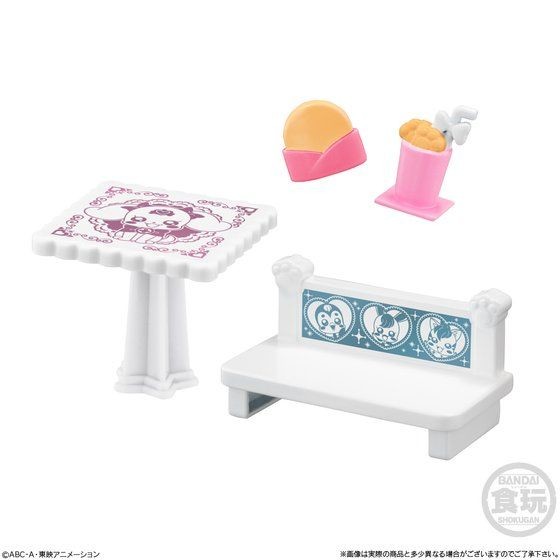 Nyatoran, Pegitan, Rabirin, Rate (Table & Chair & Sweets set), Healin' Good ♥ Precure, Bandai, Trading