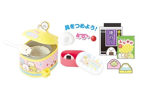 Ebi Furai no Shippo, Neko, Nisetsumuri, Onigiri, Penguin?, Shirokuma, Tapioca, Tokage, Tonkatsu, Yama, Zassou, Sumikko Gurashi, Re-Ment, Trading