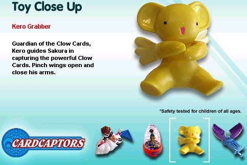 Kero-chan (Kero Grabber), Card Captor Sakura, Hardee's, Kodansha, Trading