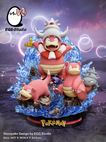 Shellder, Slowbro, Slowking, Slowpoke (Evolution Slowpoke blue), Pokemon, Individual Sculptor, Pre-Painted