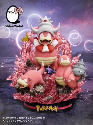 Shellder, Slowbro, Slowking, Slowpoke (Evolution Slowpoke pink), Pokemon, Individual Sculptor, Pre-Painted