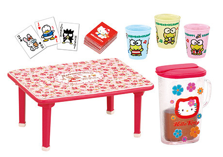 Ahiru no Pekkle, Badtz-Maru, Bunny, Den Den, Hasunoue Keroppi, Hello Kitty, Marron Cream, Matty, Pikki, Teru Teru, Kerokerokeroppi, Sanrio Characters, Re-Ment, Trading