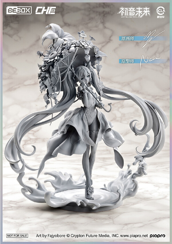 Hatsune Miku (Feng Wei Die, Huise Ban), Vocaloid, beBOX, Pre-Painted, 1/7