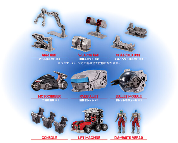 Tactical Carrier Option Unit Set, Diaclone, Diaclone Tactical Mover, Takara Tomy, Action/Dolls, 1/60