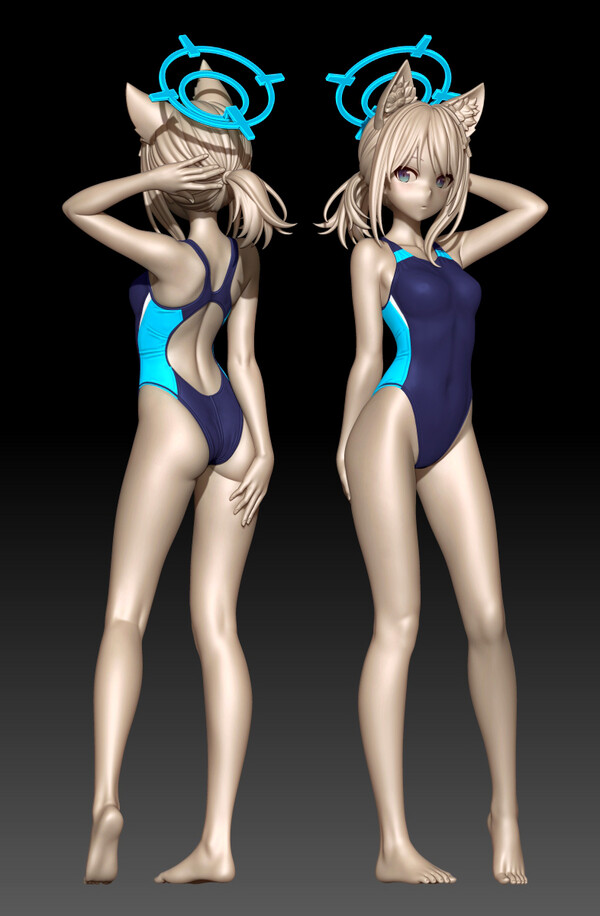 Sunaookami Shiroko (Swimsuit), Blue Archive, Hatch Scale, Garage Kit, 1/7