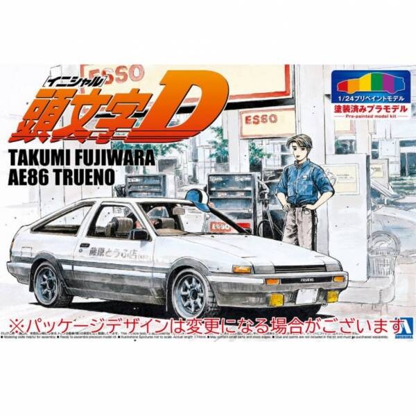 Fujiwara Takumi AE86 Trueno Project D (Pre-Painted Model), Initial D, Aoshima, Model Kit, 1/24, 4905083061992