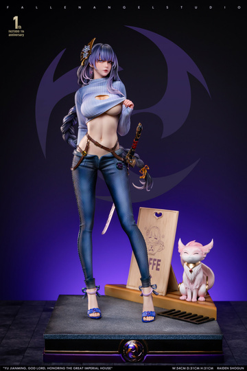 Raiden Shogun (Casual), Genshin Impact, Individual sculptor, Pre-Painted, 1/4