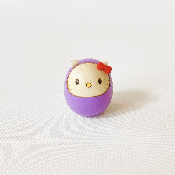 Hello Kitty (Purple), Sanrio Characters, Usaburo Kokeshi, Pre-Painted