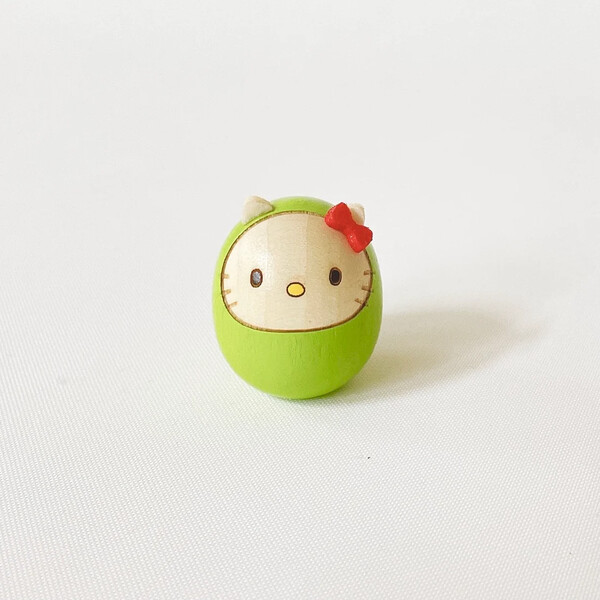 Hello Kitty (Yellow Green), Sanrio Characters, Usaburo Kokeshi, Pre-Painted