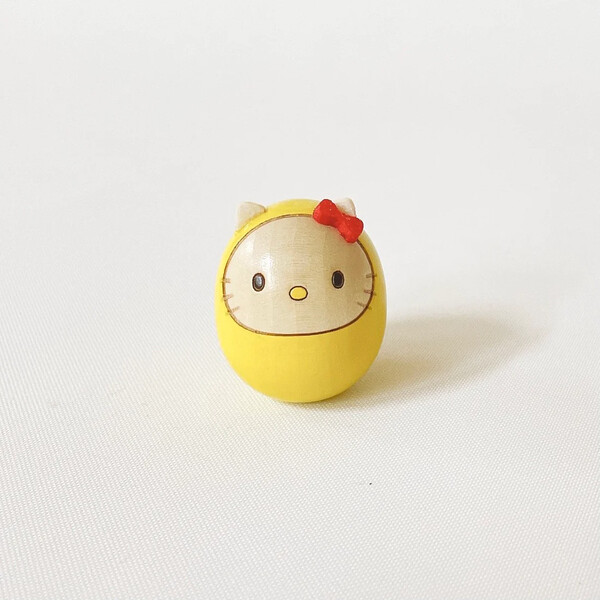 Hello Kitty (Yellow), Sanrio Characters, Usaburo Kokeshi, Pre-Painted
